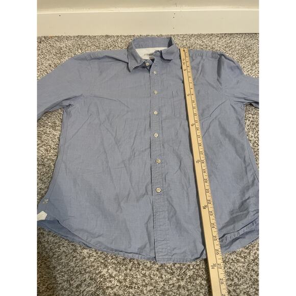 Alex Mill Long Sleeve Button Up Shirt Men’s L Blue White Striped Cotton Preppy - Picture 8 of 8